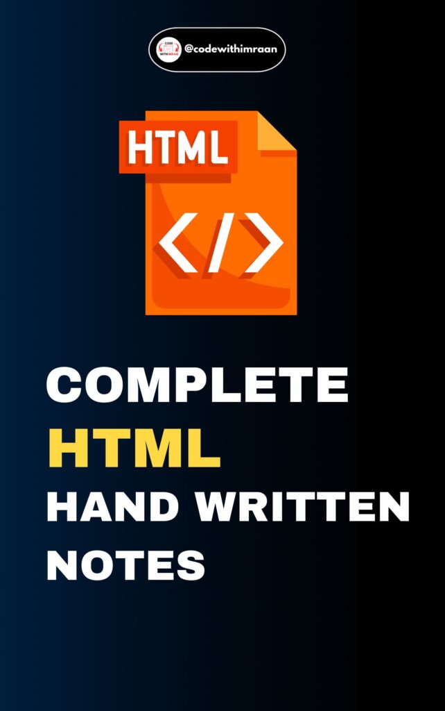HTML handwritten Notes