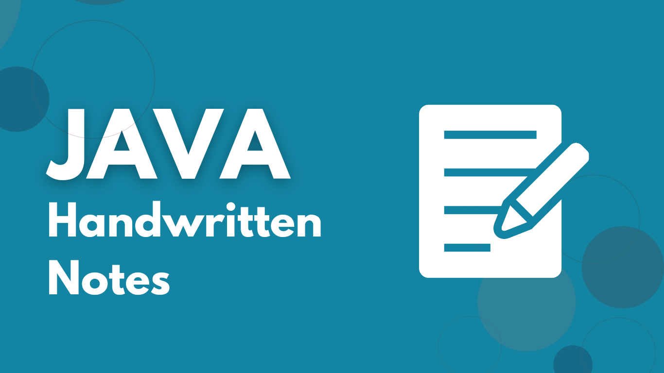 Java Handwritten Notes