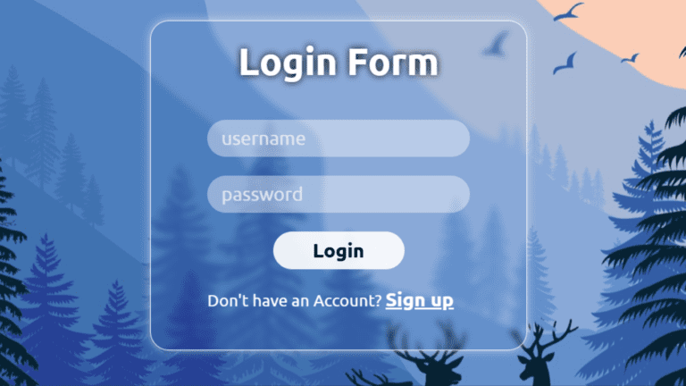 Glass Morphism Login form