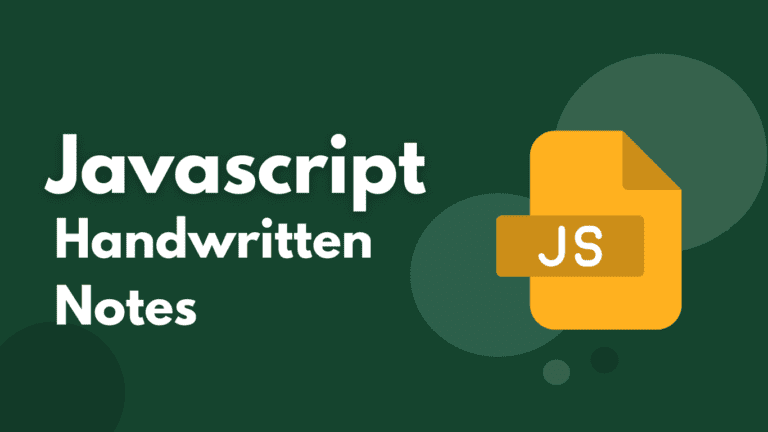 Javascript handwritten notes