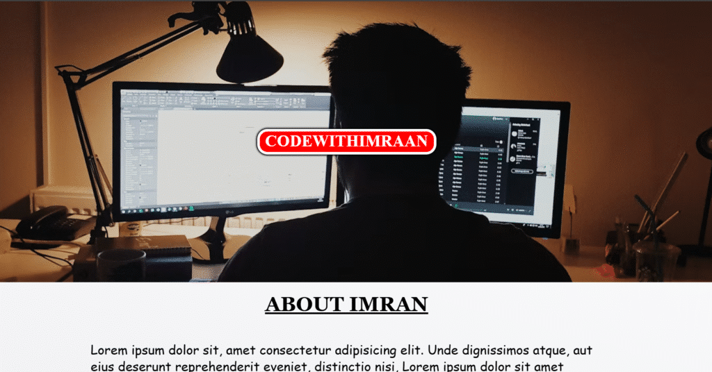 parallax website - web development project ideas