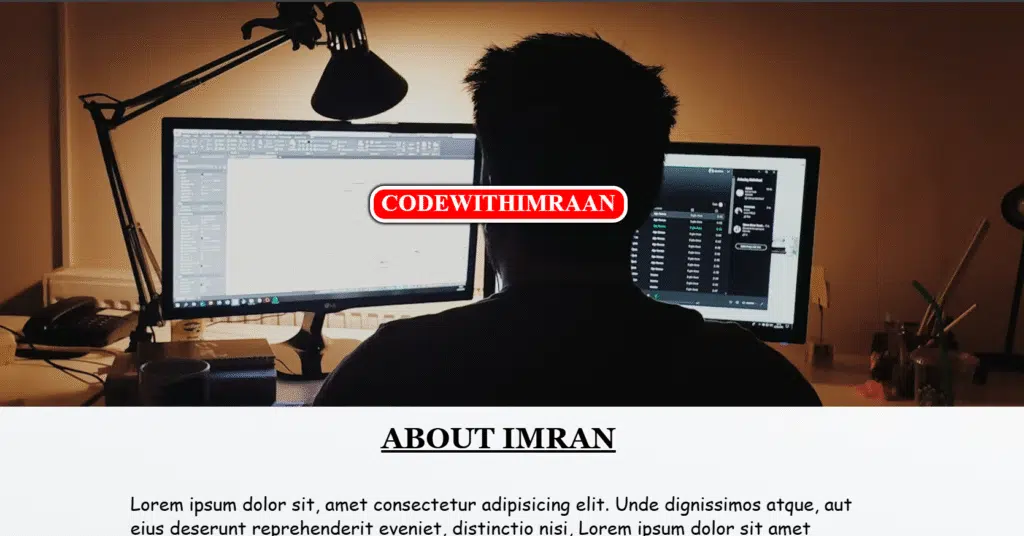 parallax website - web development project ideas
