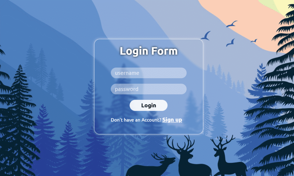 Glassmorphisms - web development project ideas