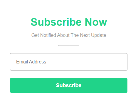 newsletter subscription form