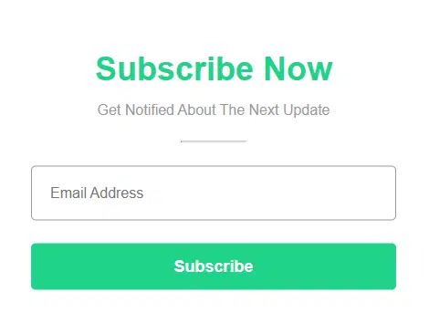 newsletter subscription form