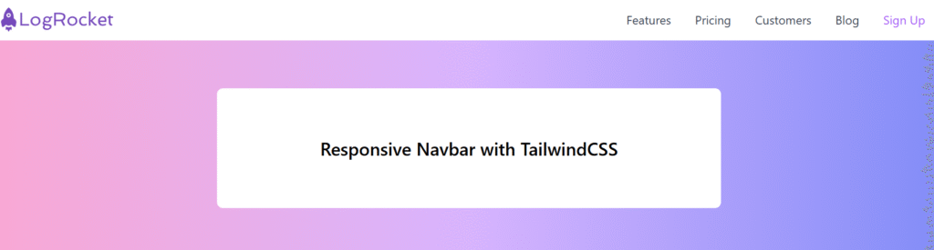 responsive nav bar using tailwind css