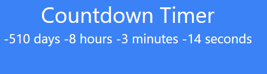count down timer using tailwind css