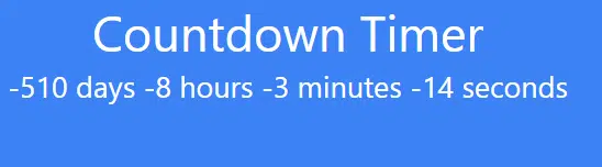 count down timer using tailwind css