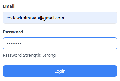 Responsive login page with validation
