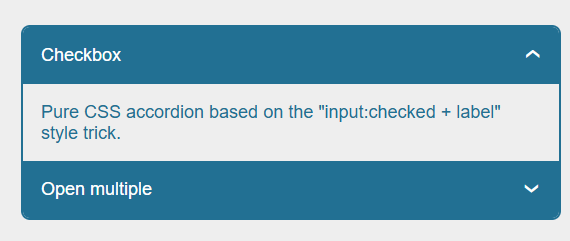 CSS accordion
