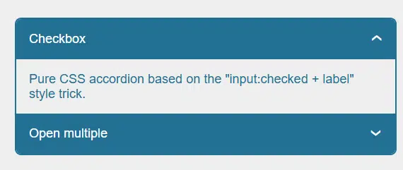 CSS accordion