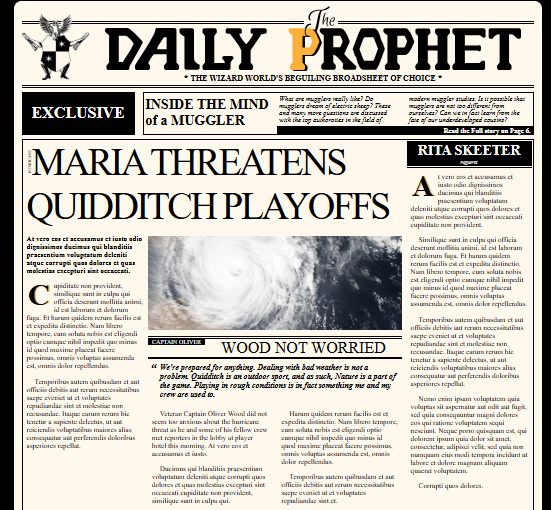 magazine layout using html css