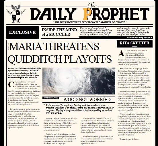 magazine layout using html css