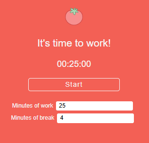 Pomodoro Timer using react
